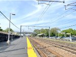 Readville Station platforms on the NEC/MBTA Providence Line looking north